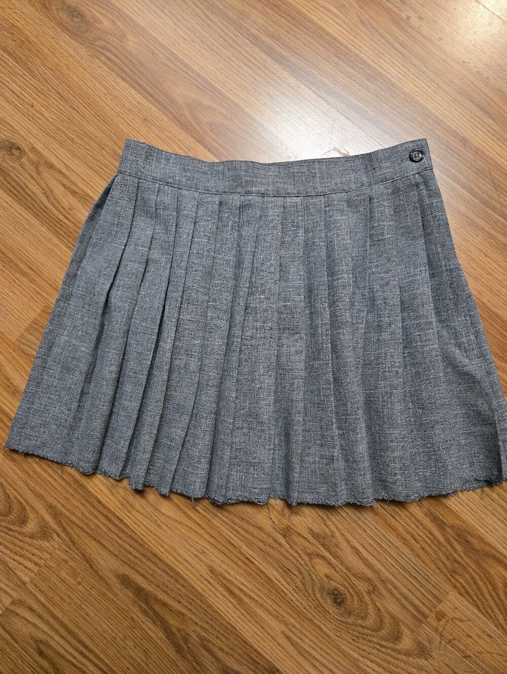 90s Y2K Michael Matisse New York Pleated Academic Mini Skirt Gray
